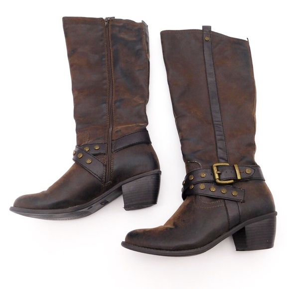 Nicole Shoes - Nicole (Daniel) Knee High Faux Leather Boots 8M